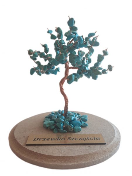 Drzewko Szczęścia Howlit niebieski 11cm (1731)