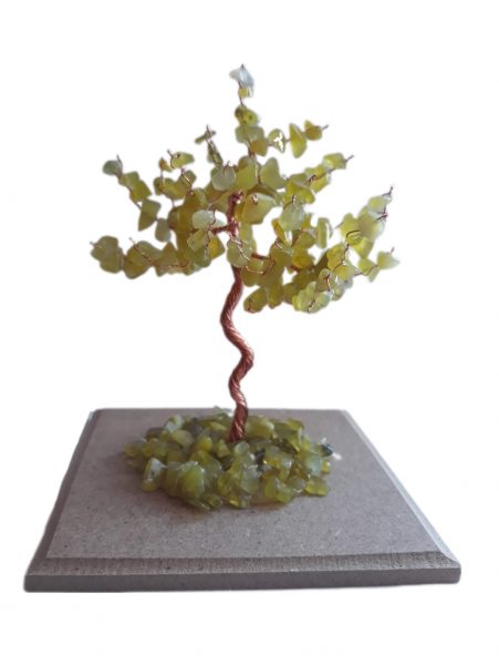 Drzewko Szczęścia Jadeit oliwkowy 12cm (1670)