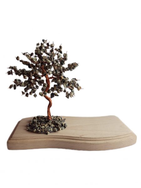 Drzewko Szczęścia Jaspis dalmatyńczyk 14cm (1542)