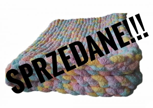 Koce z grubej włóczki chenillowej - pokazowe